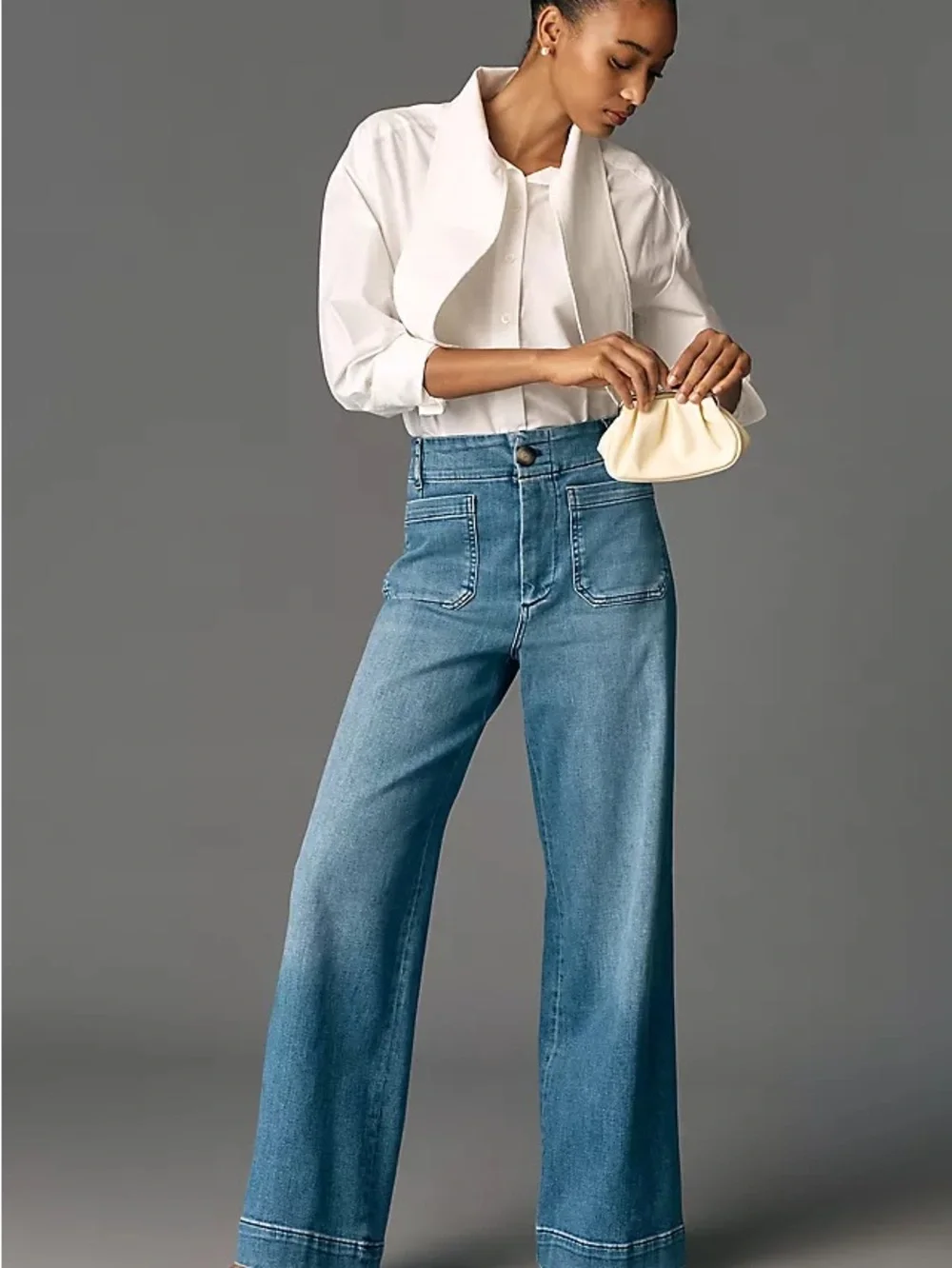 🌸DARLING Maeve Light Blue Denim Jeans with Multicolor Floral Embroidery
